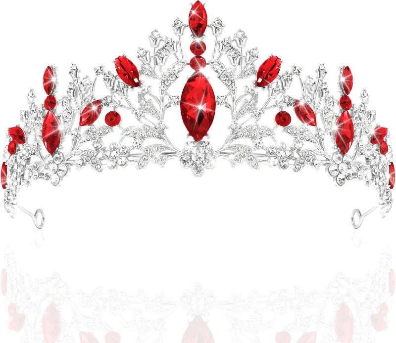 TAROSE Crowns for Women, Queen Crystal Gold Silver Tiaras with White Rhinestone and Combs, Goddess Crown for Wedding Bride Birthday Princess Bridal Shower Hair Accessories for Women - Image 1